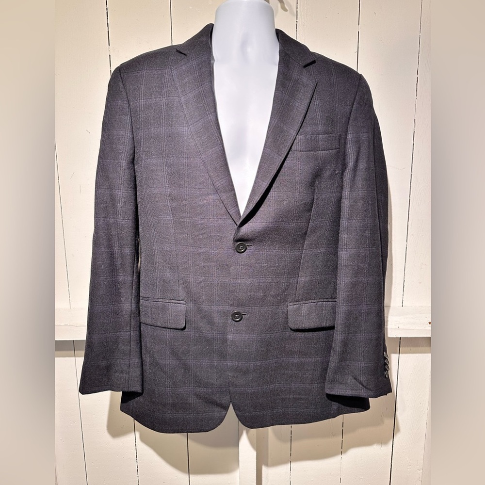 Michael Kors Wool Sports Coat Jacket Men’s Size 38R Navy Blue Striped Separate - Picture 3 of 12